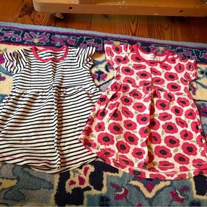 Touched by Nature Girls' Floral Short Sleeve Organic Cotton Dress lot 4T